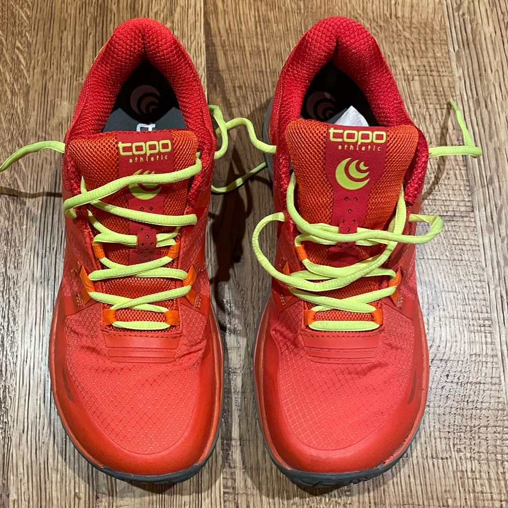 Topo Designs Red and Yellow Athletic Shoes